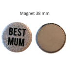 Magnet 38 mm Best Mum pailleté or Alex Doré Paris