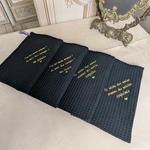 4 Torchons en coton noir nid dabeille Alex Doré Paris Personnalisables