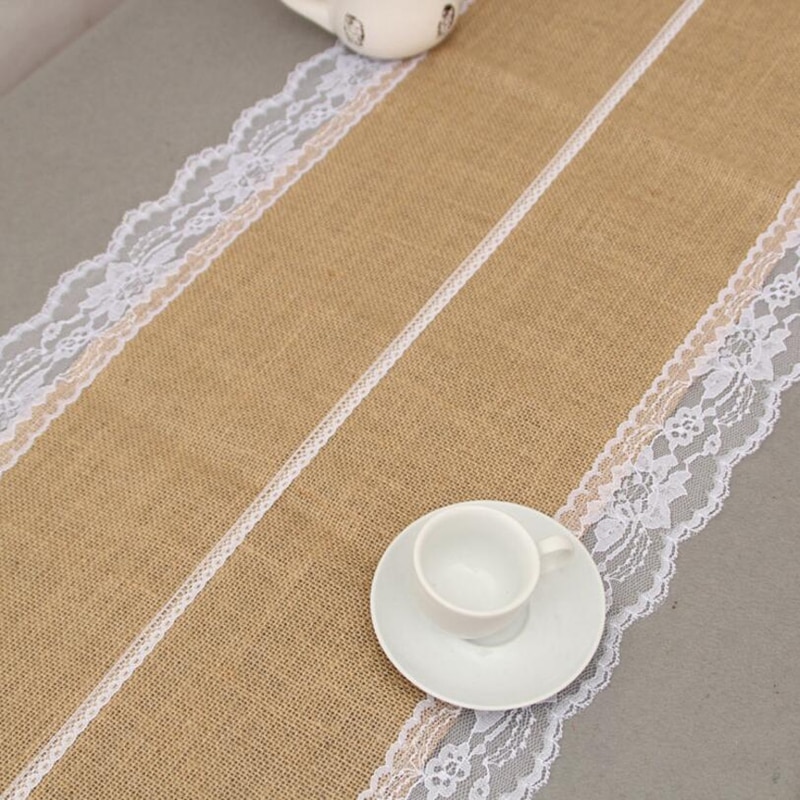 Oreiller De Mariage Vintage Toile De Jute Et Dentelle – Beige/marron, Floral, 7.5 Pouces