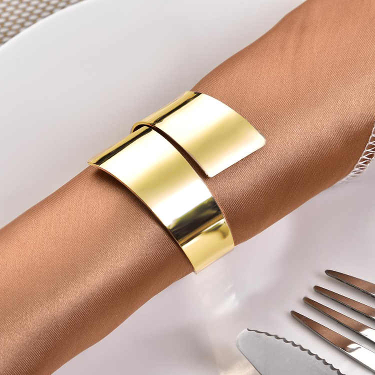 Rond de serviette en metal Décoration table Runner Collection