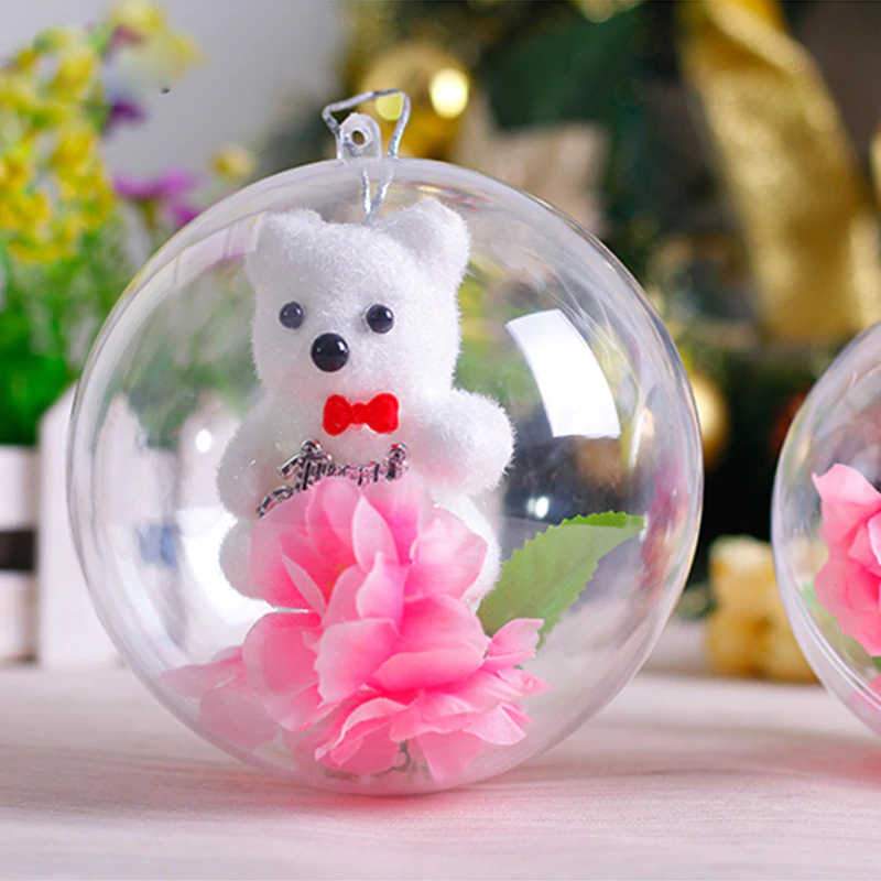 Lot De 6 Boules De Noël Transparentes à Remplir - Forme Goutte, Suspension, Réutilisables, Pour Décoration DIY