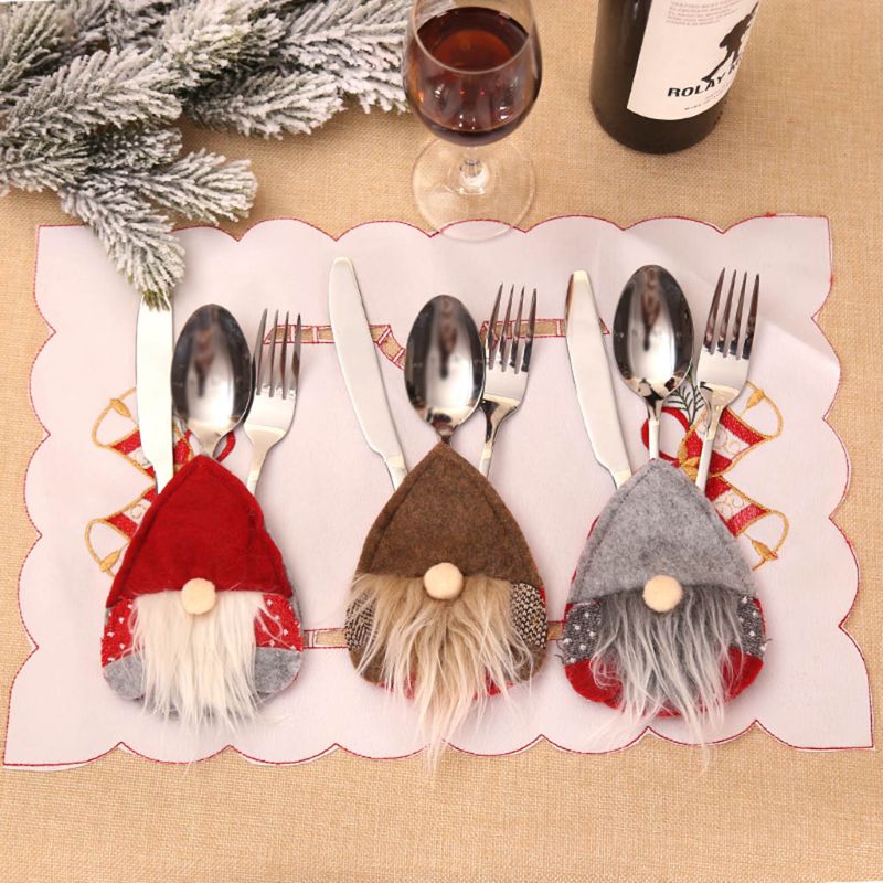 Porte-couverts gnomes de Noël (x3)