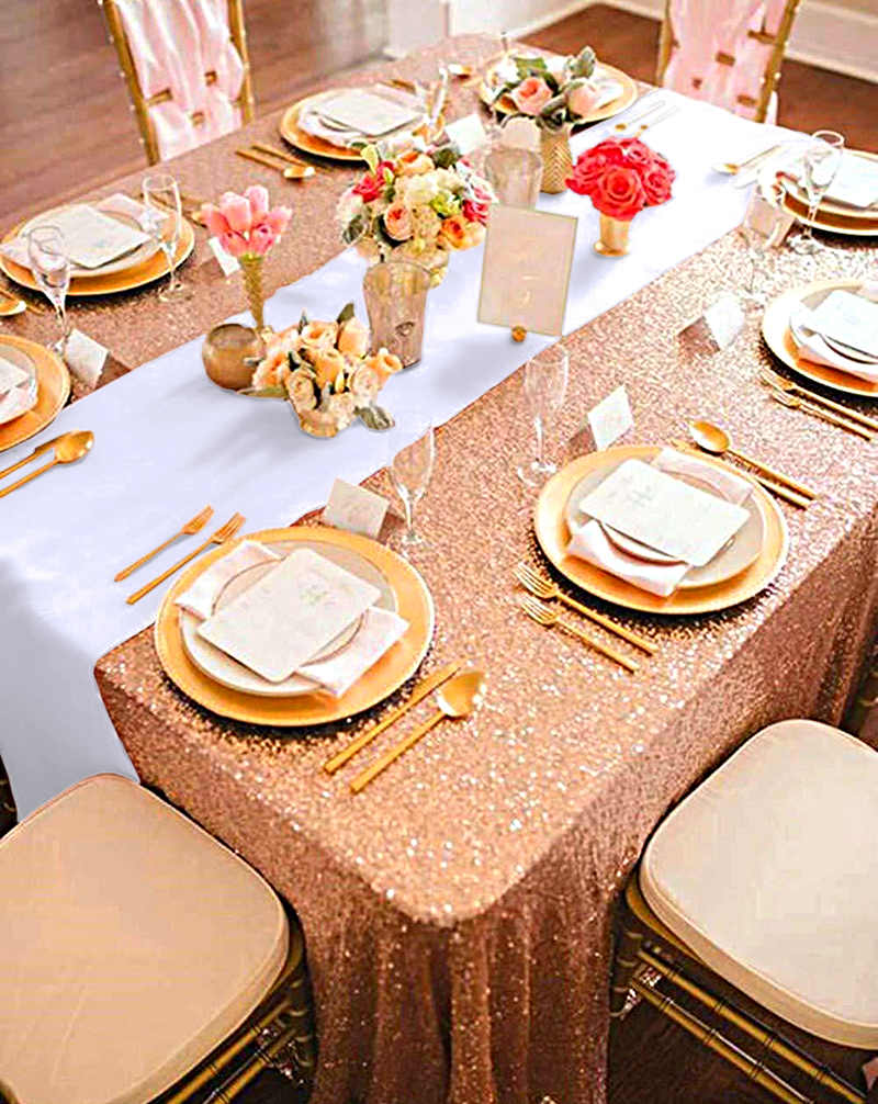 deco de table brillante en satin