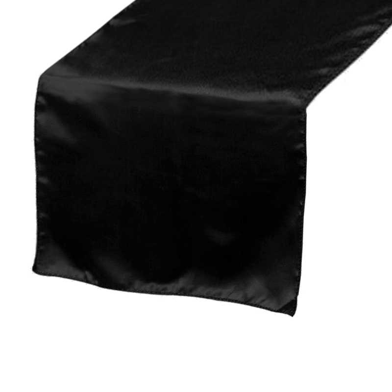 Chemin de table en satin noir