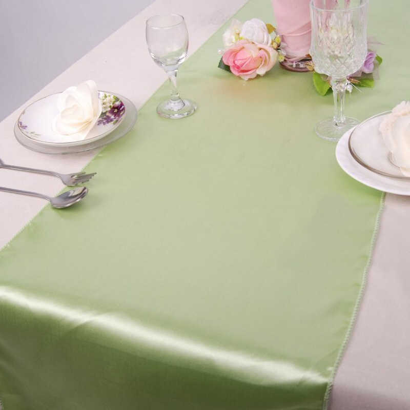 chemin-de-table-satin-vert-pomme-mariage