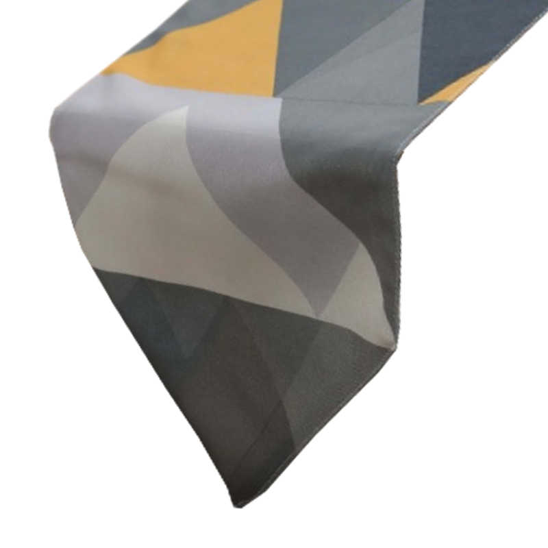 Chemin De Table Nordique Fait Main - Coton Et Lin Double Face 183x33 Cm - Déco Maison, Mariage, Fêtes - Style Bohème Avec Pompons