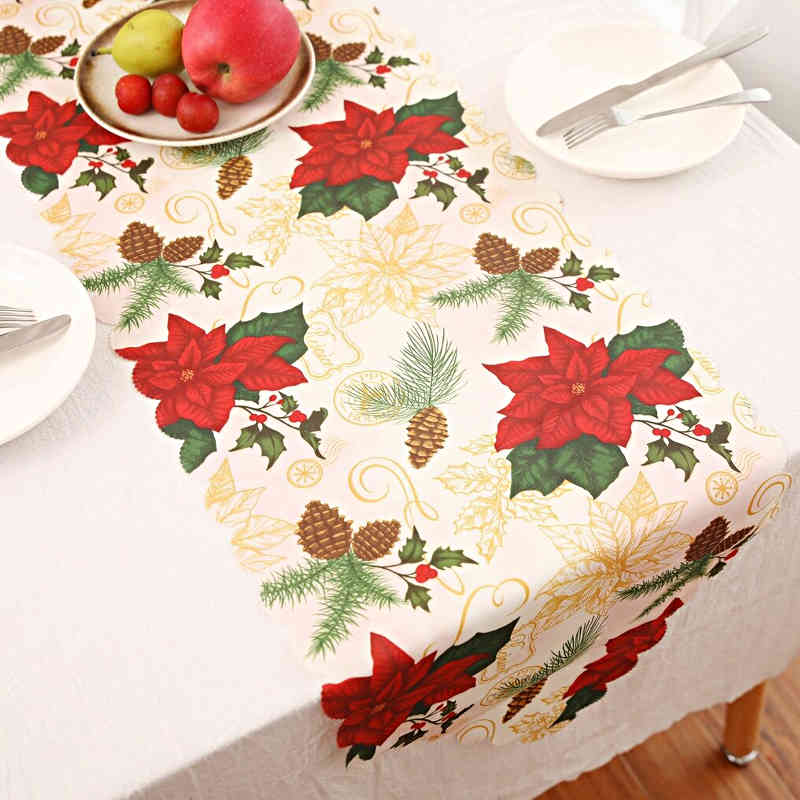 chemin-de-table-theme-noel-fleuri