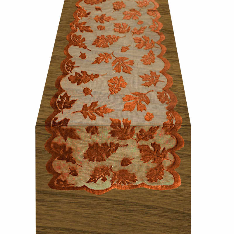 chemin-de table-dentelle-marron