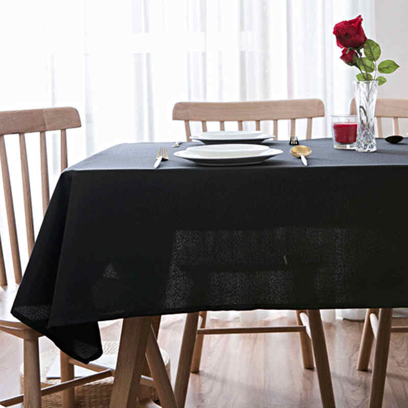 nappe-de-table-rectangulaire-noire-tissu