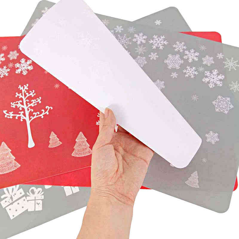Sets De Table De Noël Lavables – Lot De 6, 43x30 Cm, Motifs Bonhomme Pain D’épice – Plastique Résistant, Décoration Fête