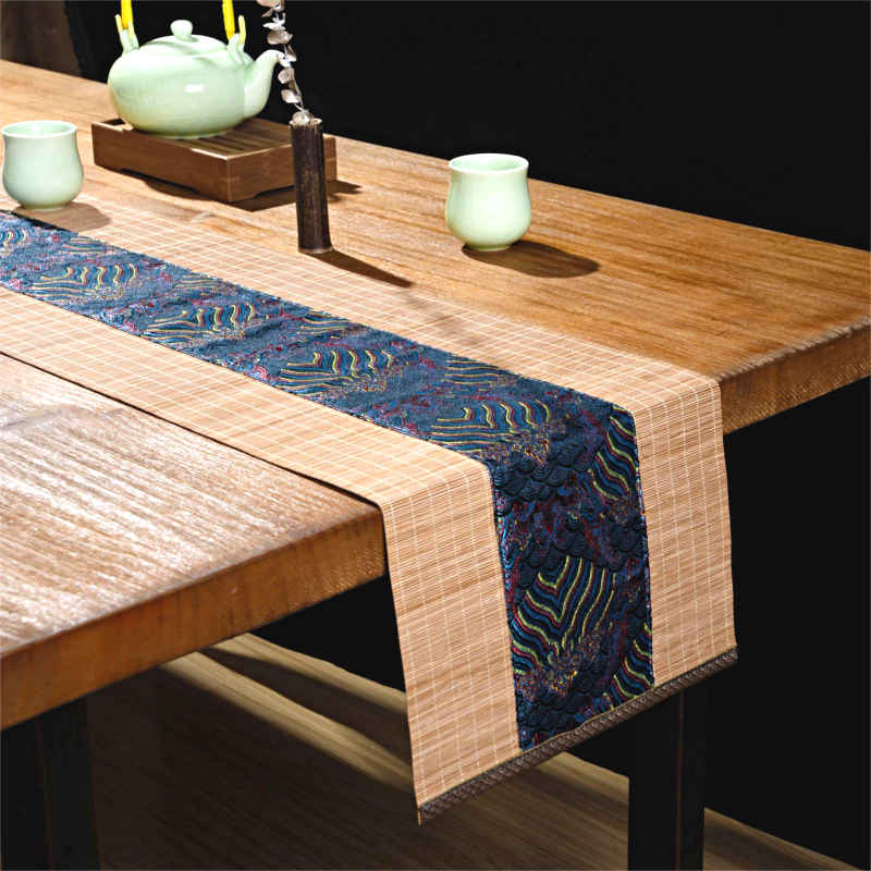 Boqian Home Textile - Chemin de table de style japonais avec