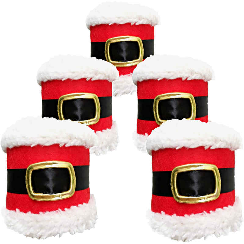 SANTA <br />Rond de serviette de Noël (x5)