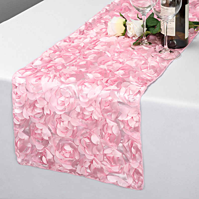 chemin-de-table-fleur-artificielle-rose