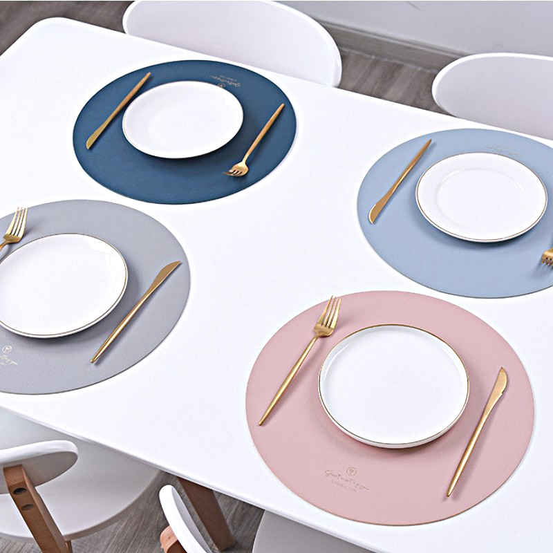 set-de-table-rond-imitation-cuir
