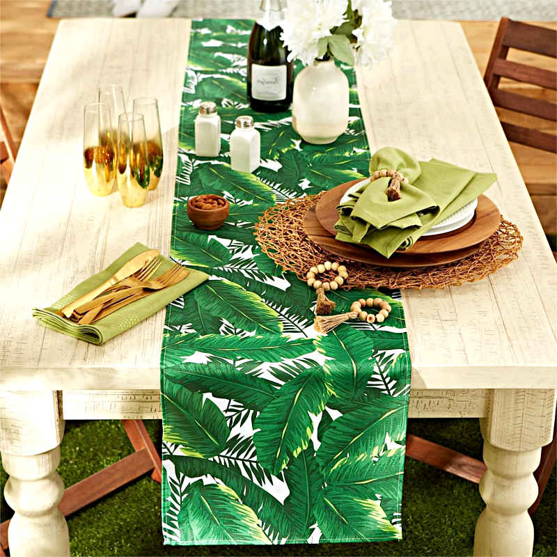 chemin-de-table-feuille-tropicale