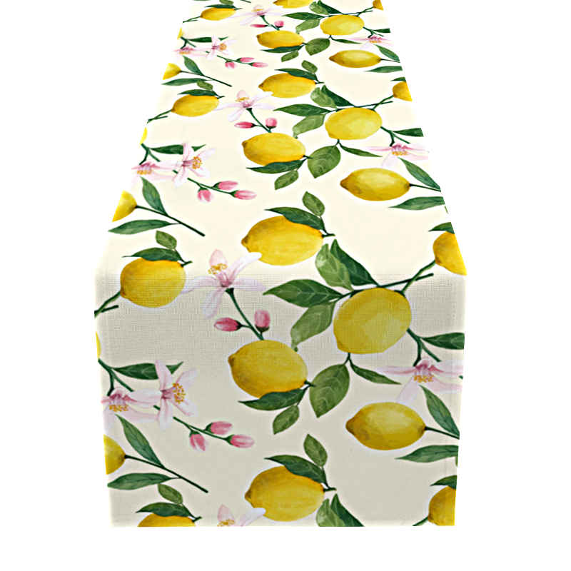 Chemin de Table Mimosa Citrons en Tissu - Les Bambetises