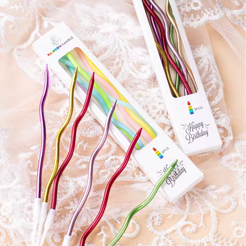 Volyss<br />Bougies d\'anniversaire spirales métalliques