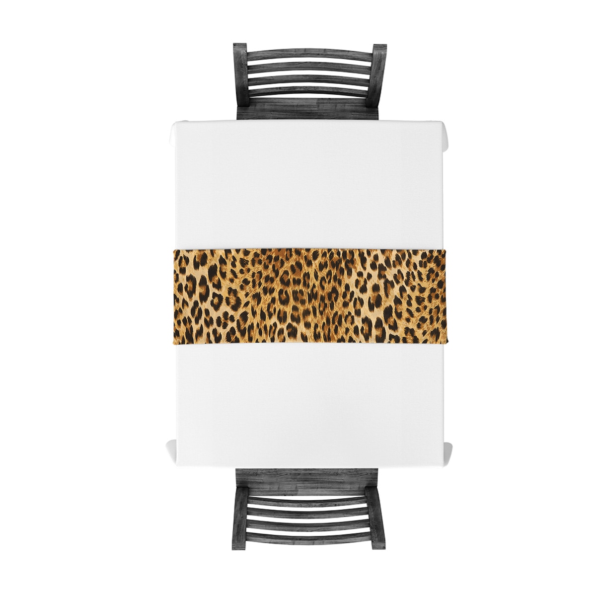 chemin-de-table-motif-leopard-animaux-savane