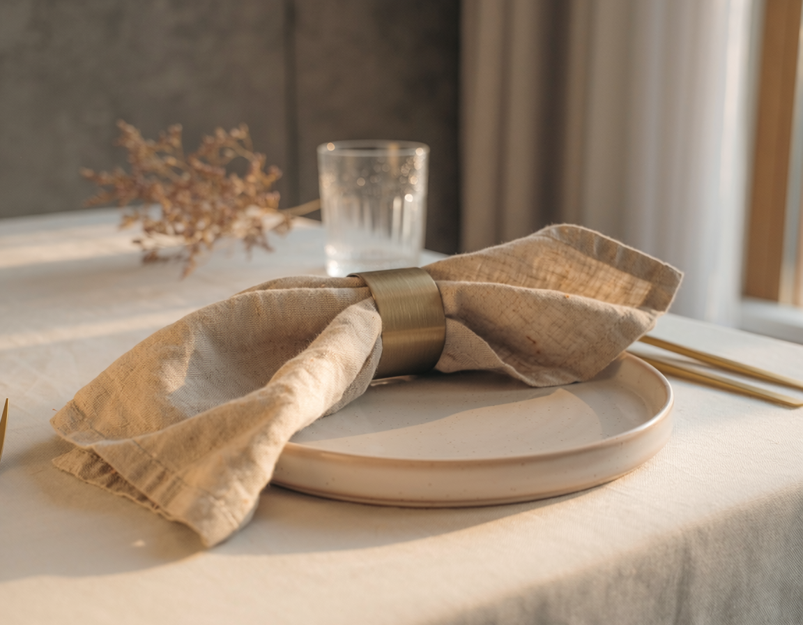 Palette chic intemporel : blanc cassé, beige et doré