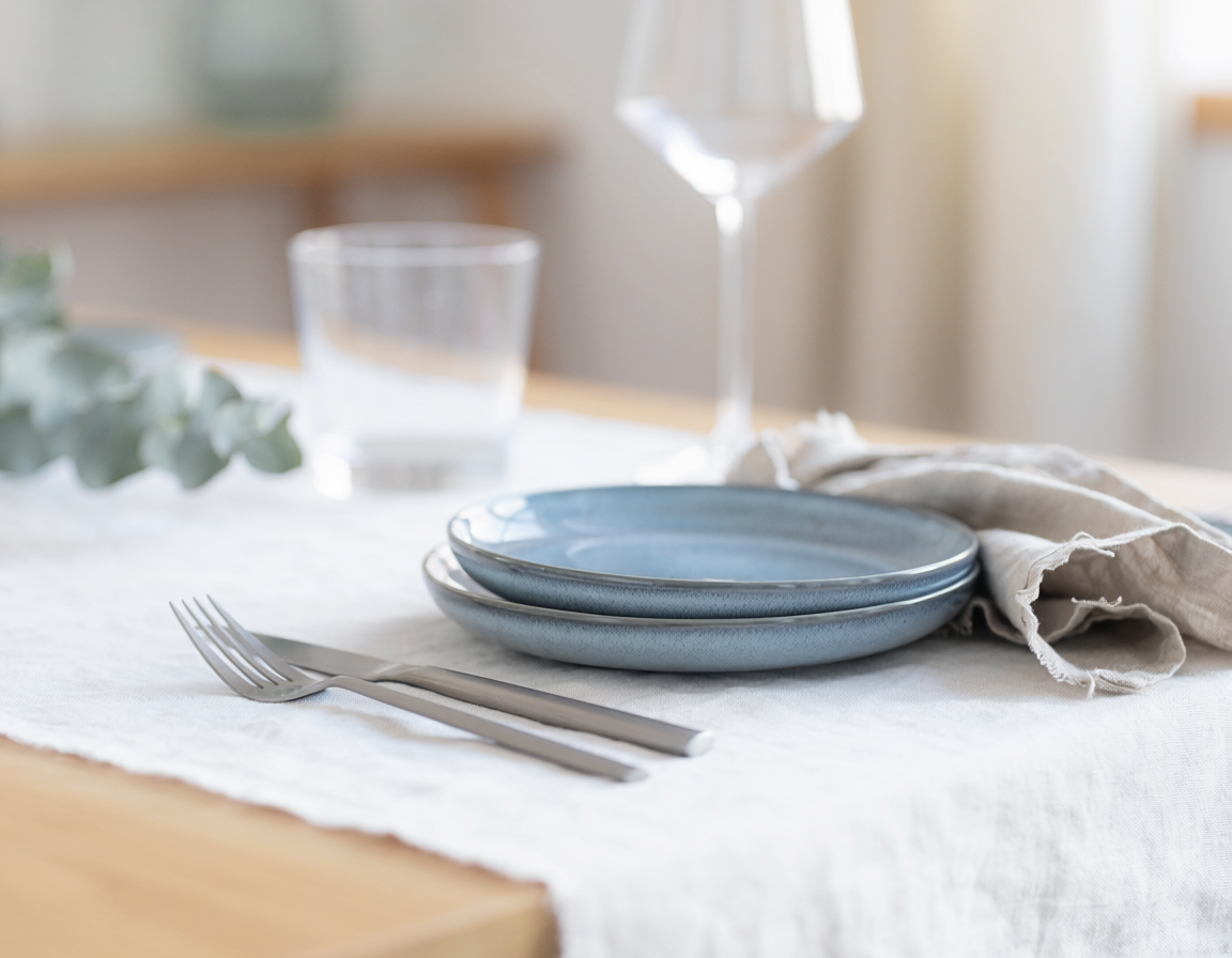 Palette fraîcheur naturelle : bleu, blanc et bois