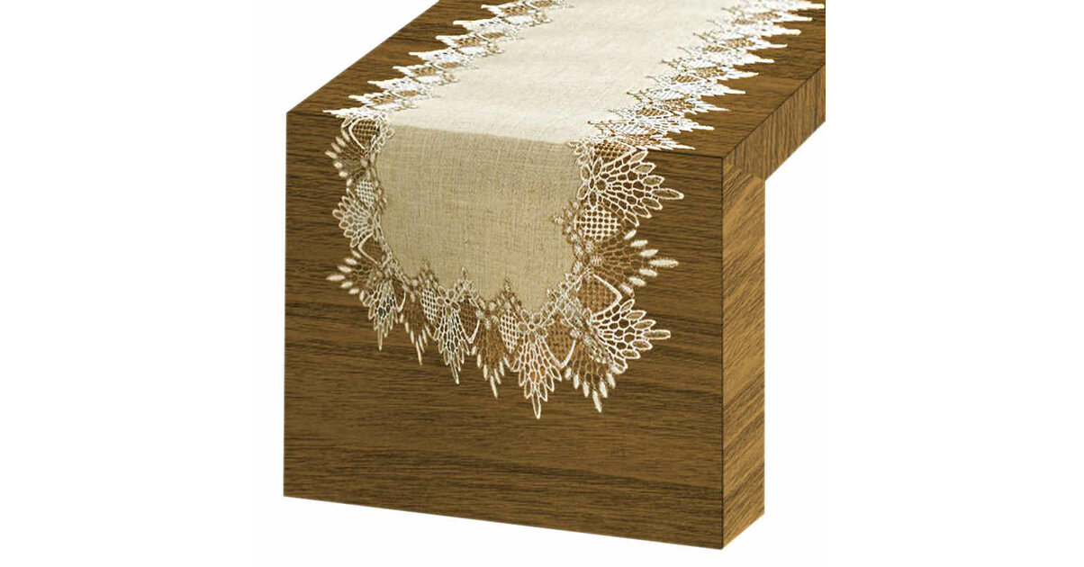 Raedan Chemin De Table En Lin Naturel - 182,9 Cm - Lavable En