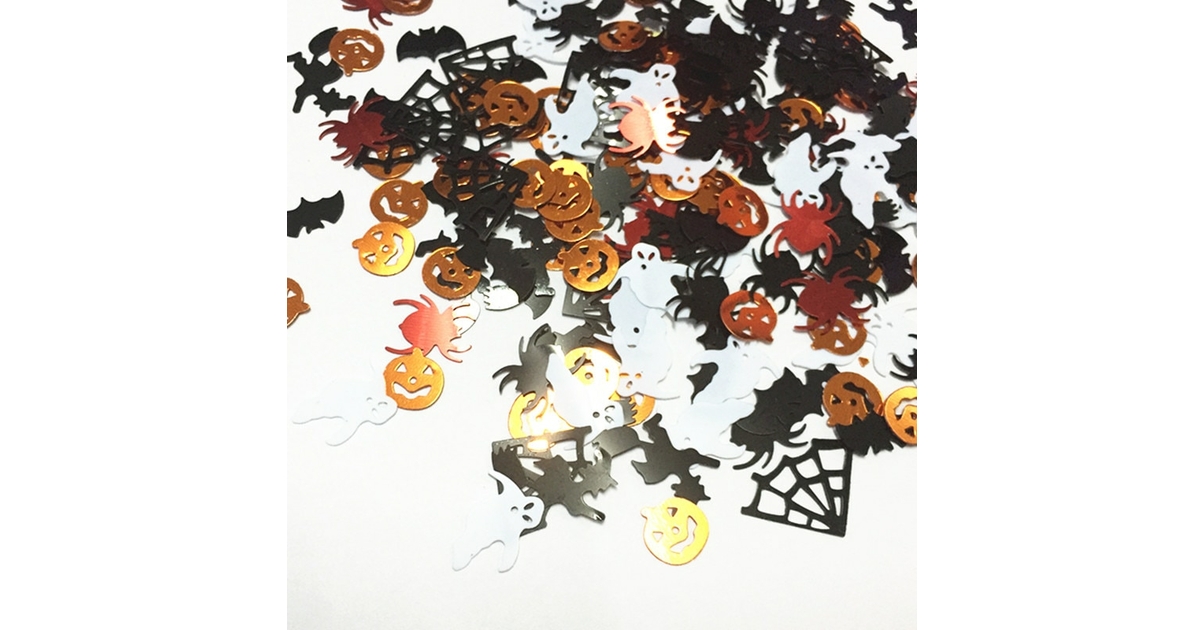 Confettis Colorés Pour Friandises Confettis Halloween 60 G - Motifs Chauve- Souris, Araignée, Citrouille - Décoration Table, Cupcakes, Fête - Multicolore Confettis Chauve-souris Araignée Citrouille