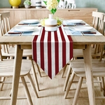 chemin-de-table-raye-rouge-et-blanc-moderne