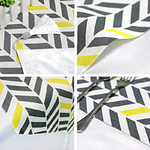 chemin-de-table-chevron-jaune-et-gris-pas-cher