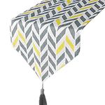 chemin-de-table-chevron-jaune-et-gris