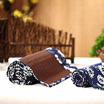 chemin-de-table-motif-japonais-bambou-brun