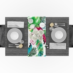 chemin-de-table-perroquet-tropical