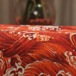 chemin-de-table-mer-anniversaire-vagues-rouges