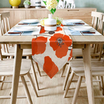 chemin-de-table-fleur-de-pavot-anniversaire-champetre-orange