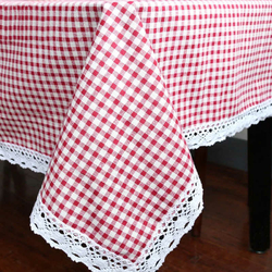 Table Coureur Vichy Carreaux Beige Nappe carré décoration de table linge de table 50x140cm 