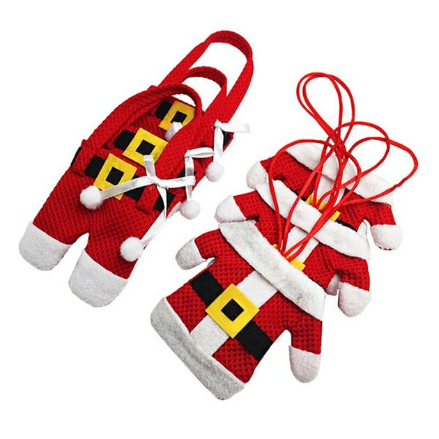 Porte-Couverts De Noël 4 Pièces -Poches Argenterie Couteaux Fourchettes A Couverts Elk Couteaux Fourchettes Sacs Poche A Couverts En Tissu Non Tisse 98499570