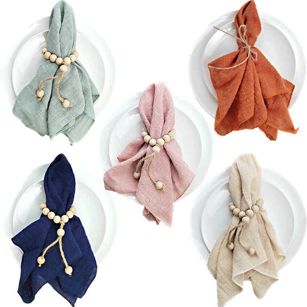 Lot de 4 serviettes de table Preppy Riviera 40x40 cm