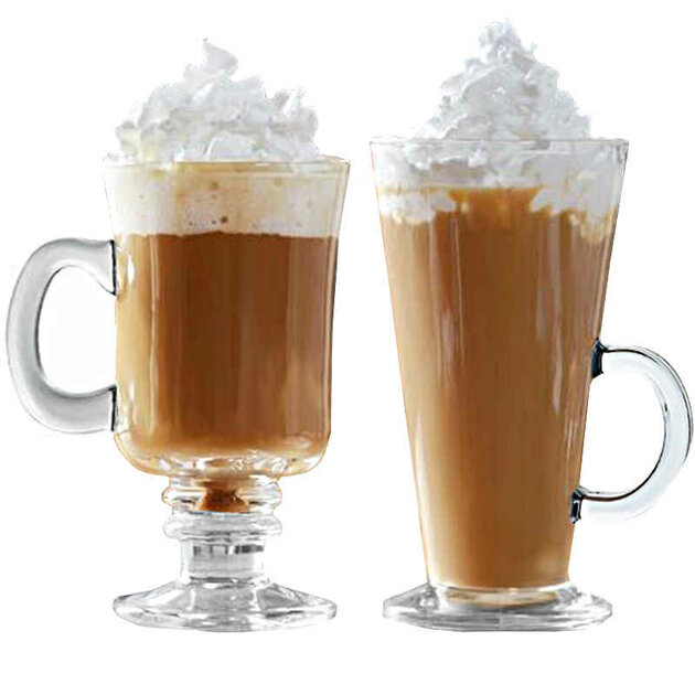 Lot De 6 Verres à Irish Coffee En Verre - Style Traditionnel Irlandais