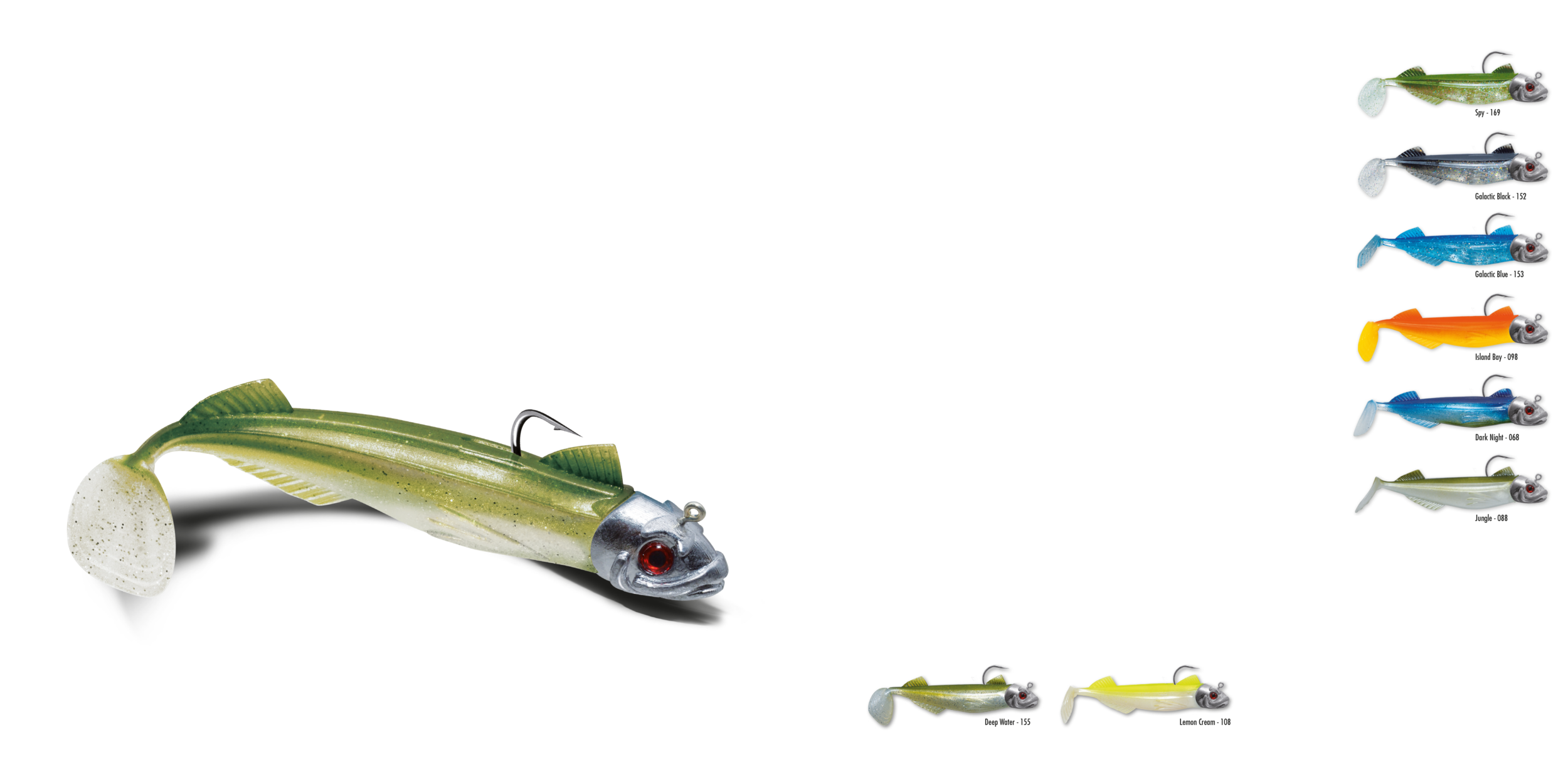 Leurre Souple Delalande Swatshad 9cm Monté 7g - SeabassLureShop