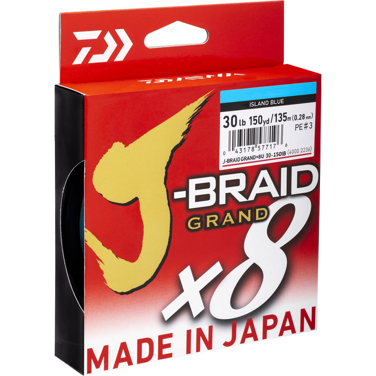Tresse 8 brins DAIWA J-BRAID GRAND X8 coloris Bleu