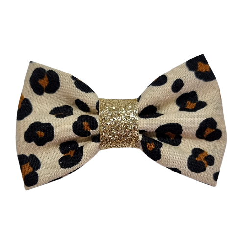 Barrette anti glisse couleur beige motif savane gold