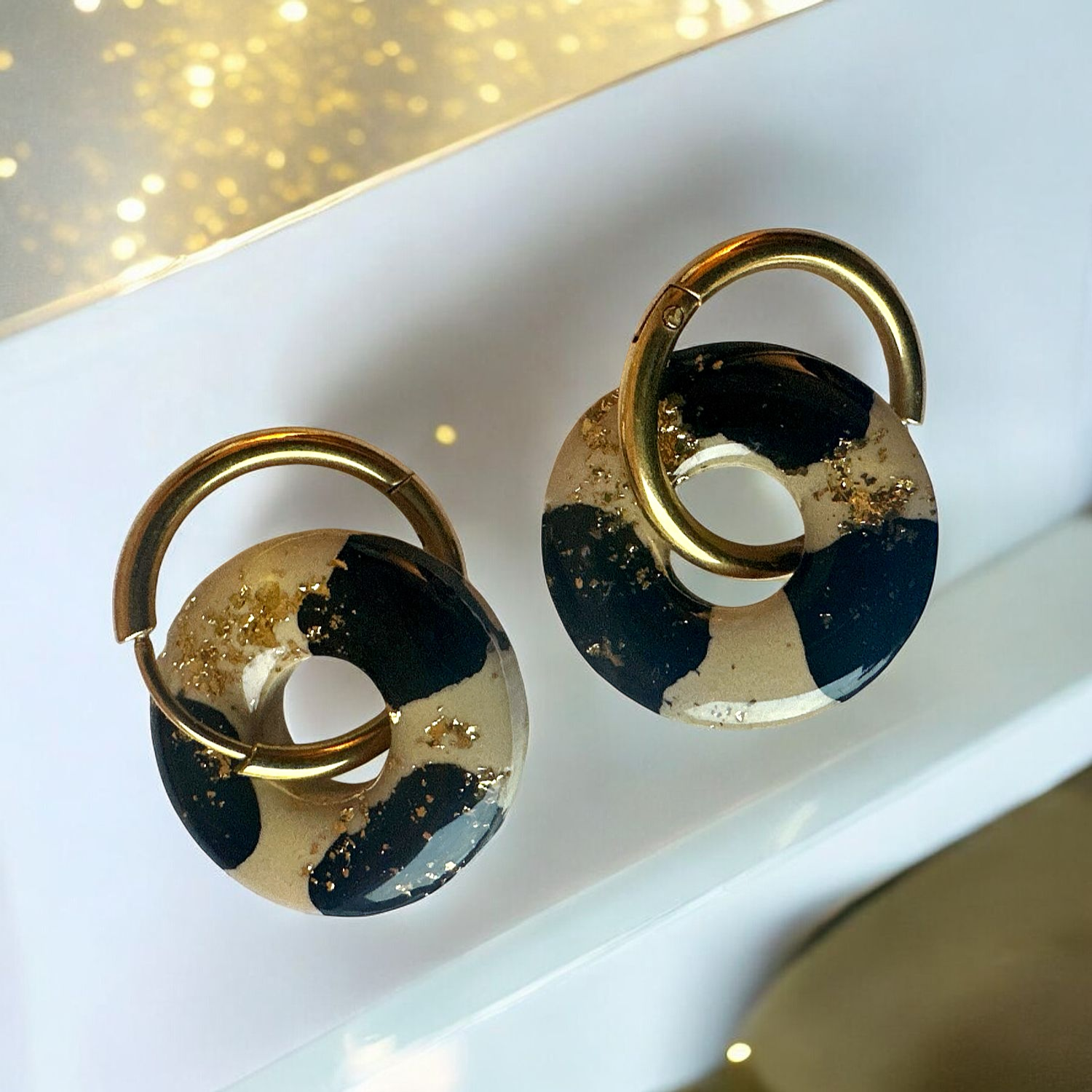 Boucles D'oreilles à Tige En Laiton émaillé à Imprimé Léopard