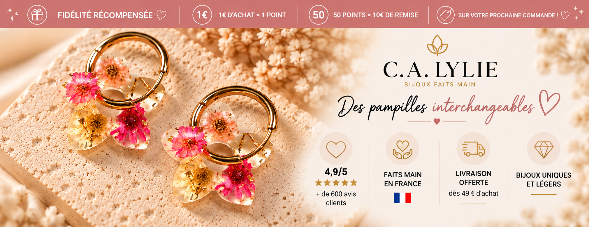elegance florale bijoux faits main