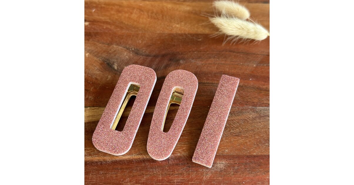 Paire De Barrettes En Résine Blanc Cassé - Style Diadème/bibi - Occasion - Taille Unique