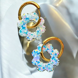 Boucles D'Oreilles Femme Longues Rose Pétales Pendantes Argent 925 Boucles D'Oreilles Vintage