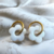 boucles d'oreilles créole blanc nacré