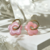 boucles d'oreilles créole rose nacré