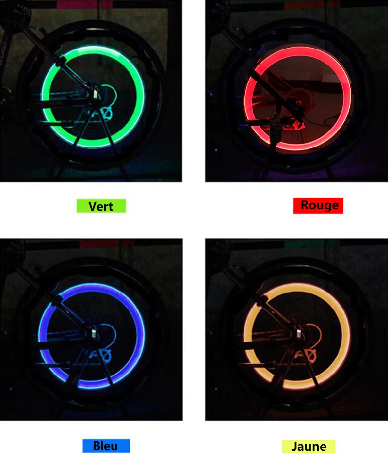 4 roues lumière LED disque