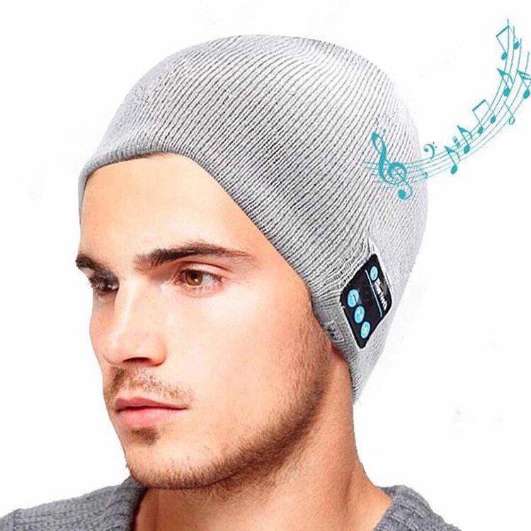 LED Bonnet Bluetooth Homme, Bonnet de Musique Bluetooth, Bonnet