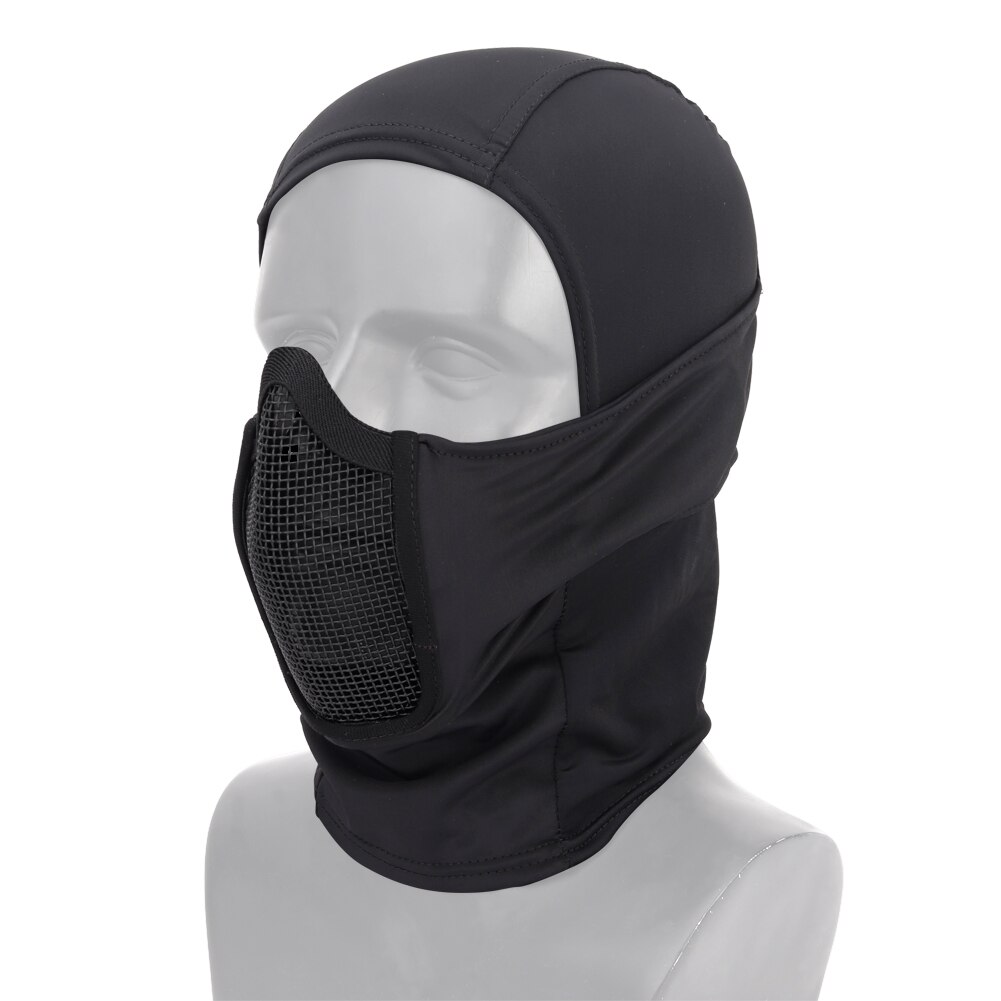 Cagoule-maille-acier-Airsoft-Paintball-Protection-complete-du-visage-Style-Ninja-masque-metallique