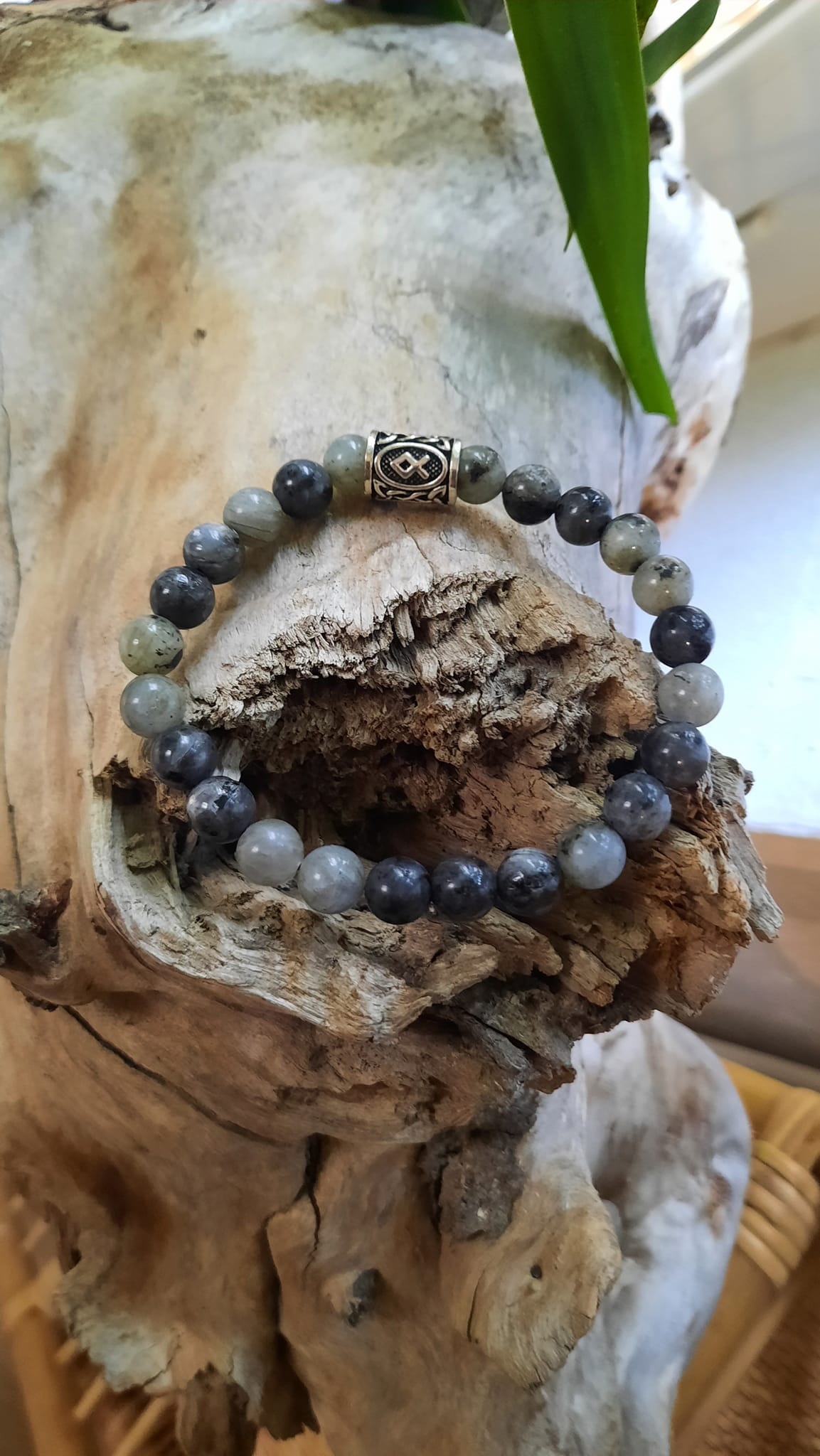 Bracelet pour Homme en Pierres Naturelles Labradorite Perles de 8 mm